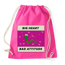 PRINTFASHION NAGY SZÍV ROSSZ HOZZÁ ÁLLÁS - Sportzsák, Tornazsák - Fukszia tornazsák