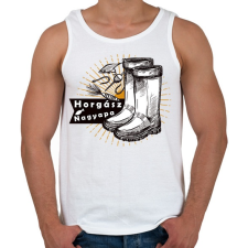 PRINTFASHION Nagyapa a legjobb horgász - Férfi atléta - Fehér atléta, trikó