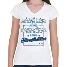 PRINTFASHION Nagyapának lenni felbecsülhetetlen - Női V-nyakú póló - Fehér