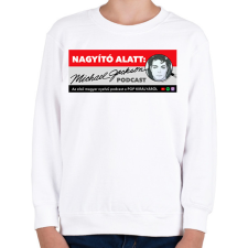PRINTFASHION Nagyító alatt MJ 3 - Gyerek pulóver - Fehér gyerek pulóver, kardigán