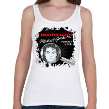 PRINTFASHION Nagyító alatt MJ 6 - Női atléta - Fehér női trikó