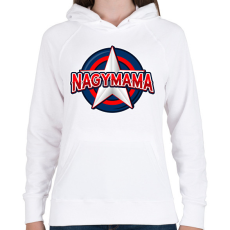 PRINTFASHION NAGYMAMA - Női kapucnis pulóver - Fehér