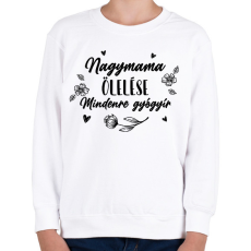 PRINTFASHION Nagymama ölelése - Fekete - Gyerek pulóver - Fehér