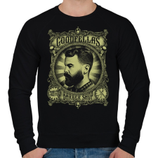 PRINTFASHION Nagymenők barber shop - Férfi pulóver - Fekete férfi pulóver, kardigán