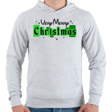 PRINTFASHION Nagyon boldog karácsonyt! - Férfi kapucnis pulóver - Sport szürke