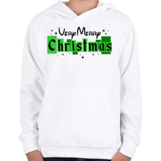 PRINTFASHION Nagyon boldog karácsonyt! - Gyerek kapucnis pulóver - Fehér