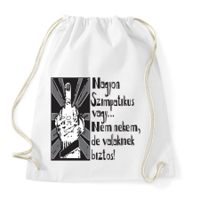 PRINTFASHION nagyon szimpatikus vagy...b - Sportzsák, Tornazsák - Fehér tornazsák