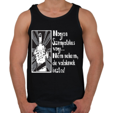 PRINTFASHION nagyon szimpatikus vagy...w - Férfi atléta - Fekete atléta, trikó