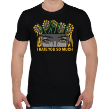 PRINTFASHION Nagyon utállak - Férfi póló - Fekete férfi póló