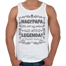 PRINTFASHION Nagypapa legenda - Férfi atléta - Fehér