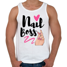 PRINTFASHION Nail Boss - Férfi atléta - Fehér