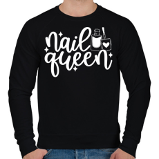 PRINTFASHION Nail Queen - Férfi pulóver - Fekete