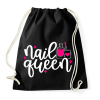 PRINTFASHION Nail Queen - Sportzsák, Tornazsák - Fekete