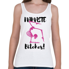 PRINTFASHION Namaste Bitches! - Fekete - Női atléta - Fehér