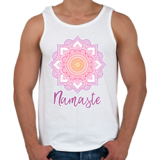 PRINTFASHION Namaste - Férfi atléta - Fehér