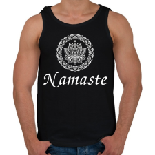 PRINTFASHION Namaste - Férfi atléta - Fekete atléta, trikó