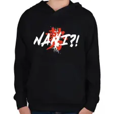 PRINTFASHION Nani?! - Gyerek kapucnis pulóver - Fekete gyerek pulóver, kardigán