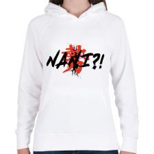 PRINTFASHION Nani?! - Női kapucnis pulóver - Fehér női pulóver, kardigán