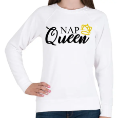 PRINTFASHION Nap Queen - Női pulóver - Fehér