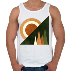 PRINTFASHION Naplemente 2 - Férfi atléta - Fehér