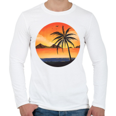 PRINTFASHION Naplemente - Férfi hosszú ujjú póló - Fehér