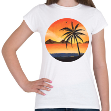 PRINTFASHION Naplemente - Női póló - Fehér női póló