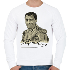PRINTFASHION Napoleon Bonaparte - Férfi pulóver - Fehér férfi pulóver, kardigán