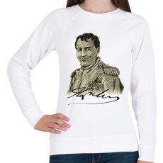 PRINTFASHION Napoleon Bonaparte  - Női pulóver - Fehér