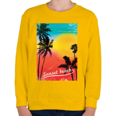 PRINTFASHION Napos part - Gyerek pulóver - Sárga