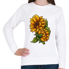 PRINTFASHION napraforgó  - Női pulóver - Fehér
