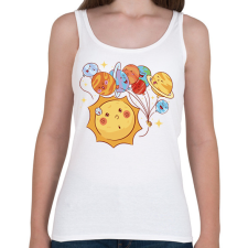 PRINTFASHION Naprendszer - Női atléta - Fehér női trikó