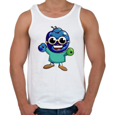 PRINTFASHION Napszemüveges áfonya - Férfi atléta - Fehér