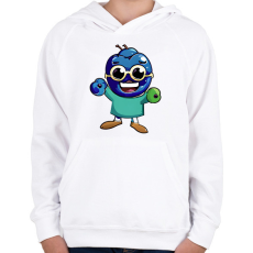 PRINTFASHION Napszemüveges áfonya - Gyerek kapucnis pulóver - Fehér