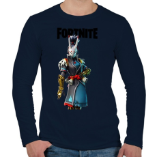 PRINTFASHION Nara Fortnite - Férfi hosszú ujjú póló - Sötétkék