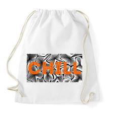 PRINTFASHION Narancs CHILL - Sportzsák, Tornazsák - Fehér tornazsák