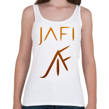 PRINTFASHION narancs jafi - Női atléta - Fehér női trikó