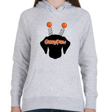 PRINTFASHION Narancssárga bolondos méhecsketacskó - Női kapucnis pulóver - Sport szürke