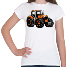 PRINTFASHION Narancssárga traktor - Női póló - Fehér női póló
