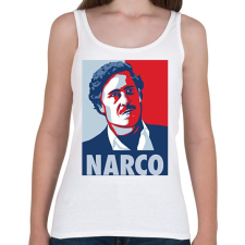 PRINTFASHION NARCO (Pablo Escobar) - Női atléta - Fehér női felső