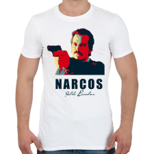 PRINTFASHION Narcos2 - Férfi póló - Fehér férfi póló