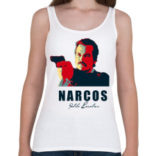 PRINTFASHION Narcos2 - Női atléta - Fehér női trikó