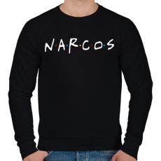 PRINTFASHION Narcos - Férfi pulóver - Fekete