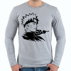 PRINTFASHION Naruto fekete - Férfi hosszú ujjú póló - Sport szürke