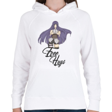 PRINTFASHION Naruto (Hinta/Free Hugs) - Női kapucnis pulóver - Fehér