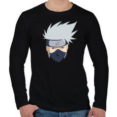 PRINTFASHION Naruto Kakashi head illustration, Kakashi Hatake Sasuke Uch - Férfi hosszú ujjú póló - Fekete