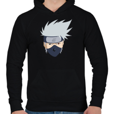 PRINTFASHION Naruto Kakashi head illustration, Kakashi Hatake Sasuke Uch - Férfi kapucnis pulóver - Fekete férfi pulóver, kardigán
