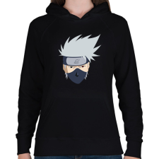 PRINTFASHION Naruto Kakashi head illustration, Kakashi Hatake Sasuke Uch - Női kapucnis pulóver - Fekete női pulóver, kardigán