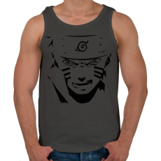 PRINTFASHION Naruto konoha - Férfi atléta - Sötétszürke