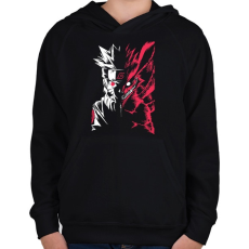 PRINTFASHION Naruto Kurama - Gyerek kapucnis pulóver - Fekete