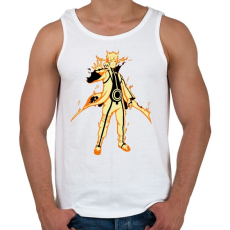 PRINTFASHION Naruto Kurama mód - Férfi atléta - Fehér